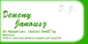 demeny janousz business card